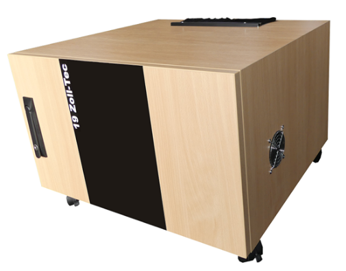 Kleiner Rollcontainer für 19 Zoll Elemente Office Container Buche